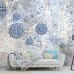 پوستر دیواری مدرن گل آبی
