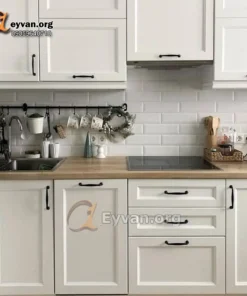 نمونه بین کابینتی آجرنما سفید براق