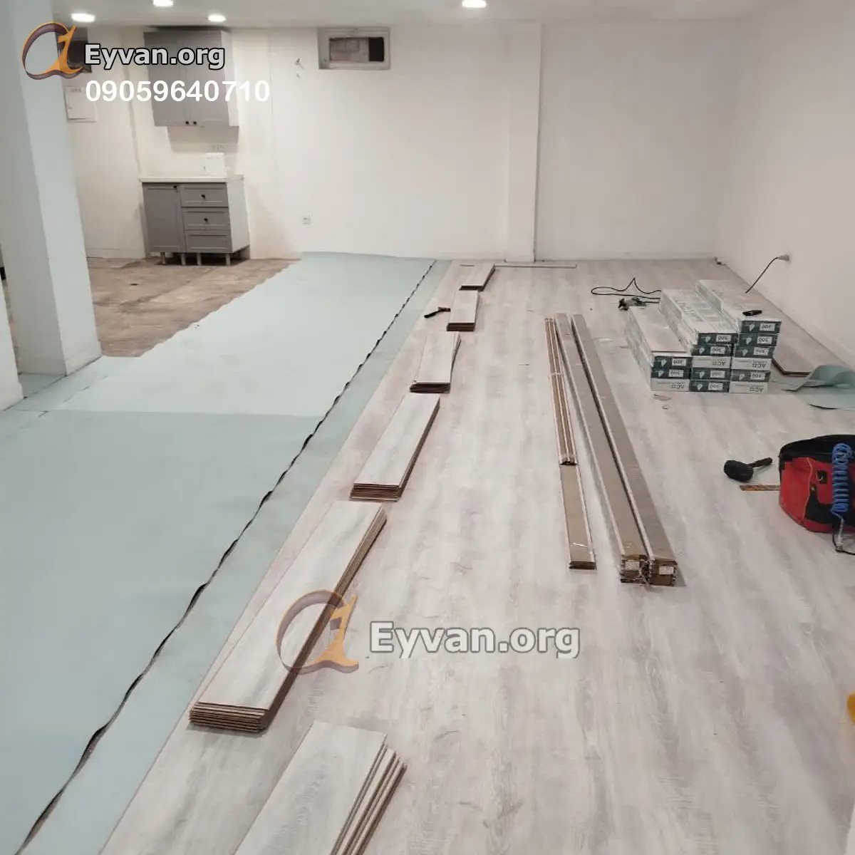 پارکت لمینت رنگ روشن کد 300 ایوان نصب و ارسال الهیه