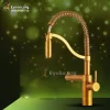 شیر سینک ظرفشویی طلایی فنری کد PK502