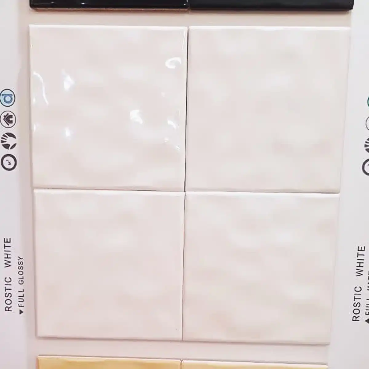 کاشی سفید مات براق مربع کد 9111