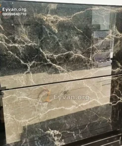 سرامیک مشکی رگه سفید براق کد 11548