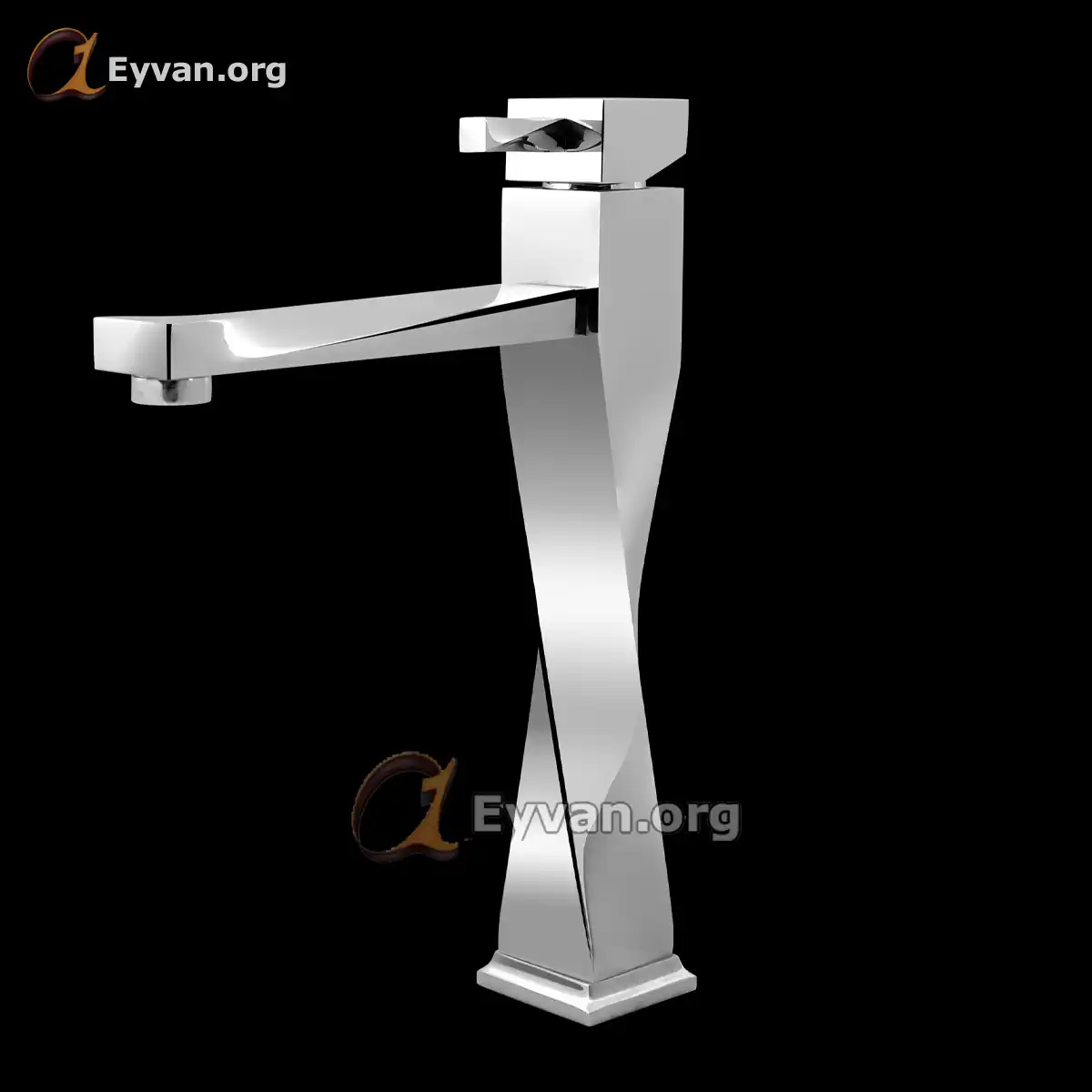 شیر روشویی پایه بلند | استیل براق فلوریدا