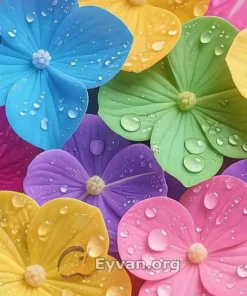 پوستر دیواری | گل رنگی p6057